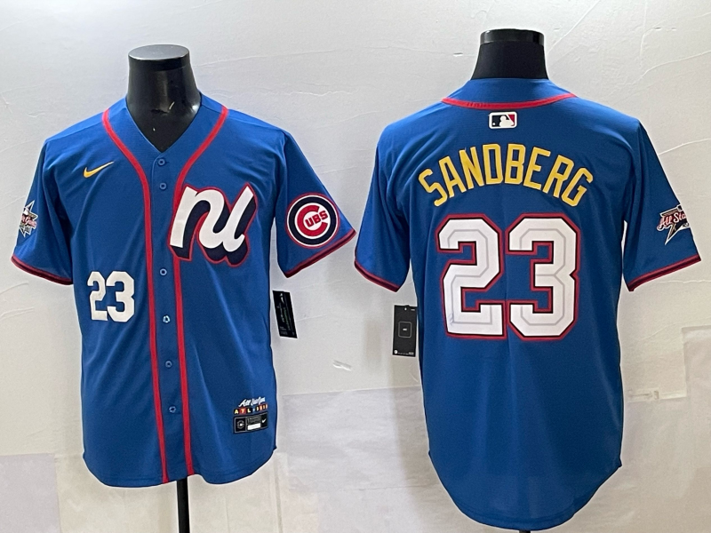 Men Chicago Cubs #23 Sandberg blue Nike MLB All Star 2025 Jersey 05